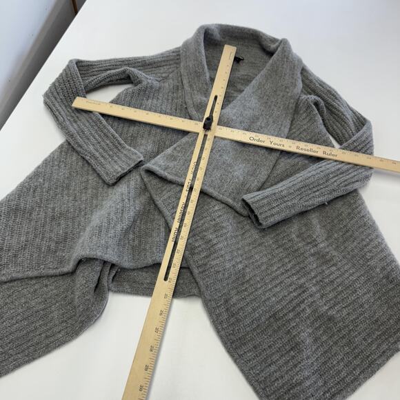 Club Monaco Sweater Womens XS Wool Nylon Blend Shawl Collar Open Cardigan Wrap - Picture 8 of 8